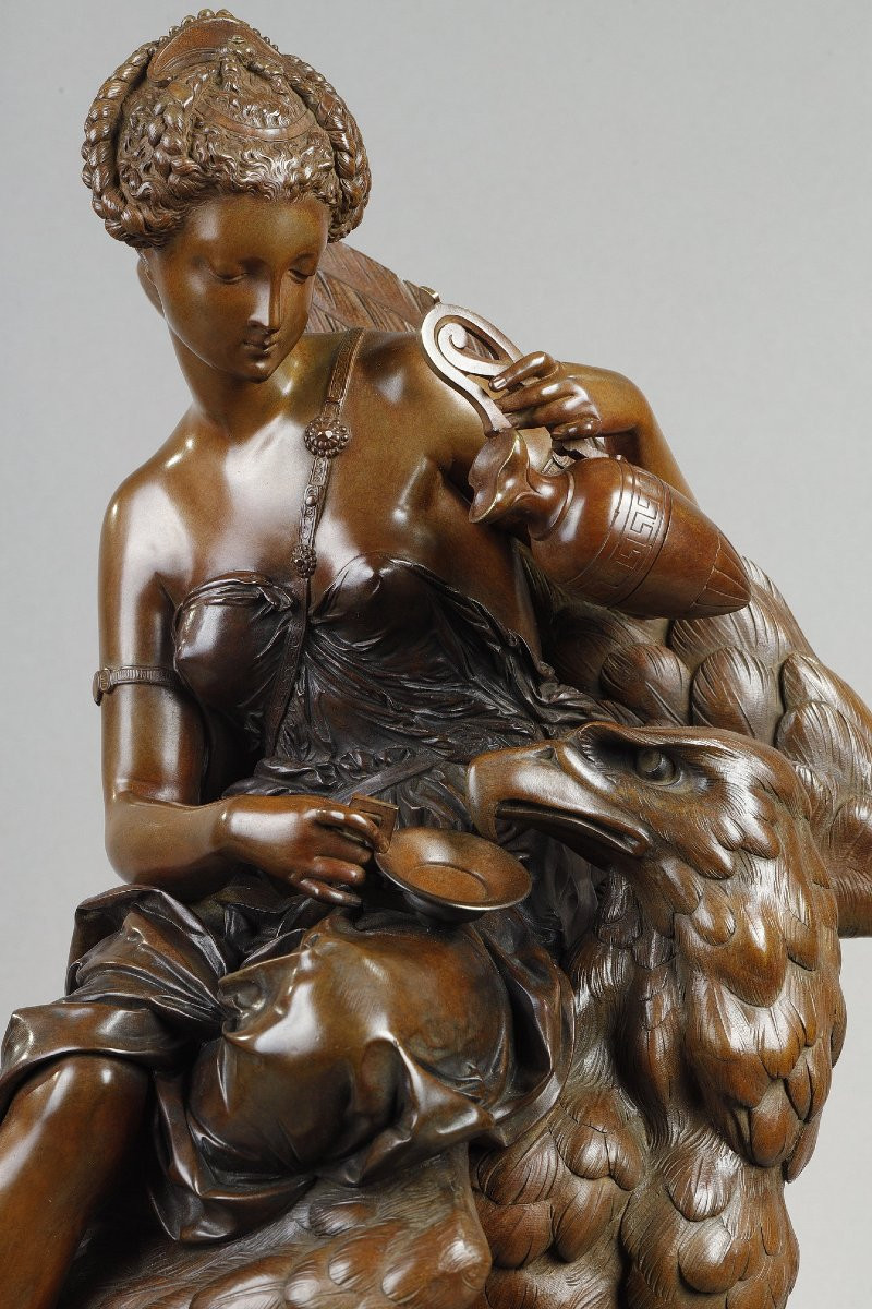Hebe And Jupiter - Albert-ernest Carrier-belleuse (1824-1887)-photo-4