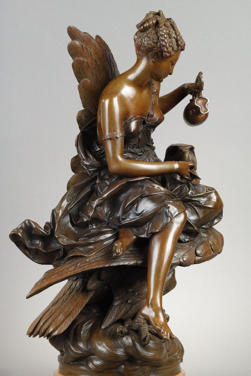 Hebe And Jupiter - Albert-ernest Carrier-belleuse (1824-1887)-photo-2