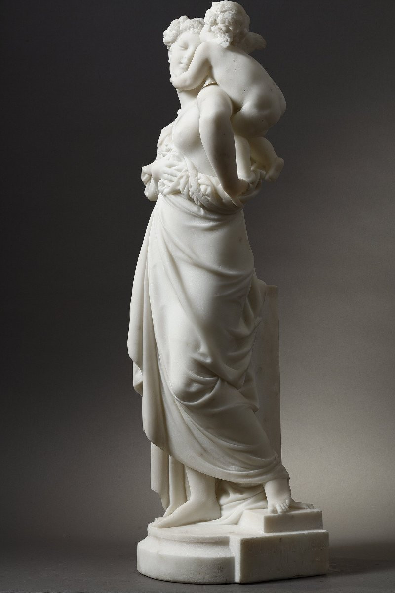 Allégorie de l'Amour - Albert-Ernest CARRIER-BELLEUSE (1824-1887)-photo-2