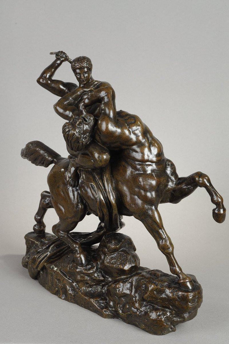 Thésée combattant le centaure Biénor - Antoine-Louis BARYE (1796-1875)-photo-1