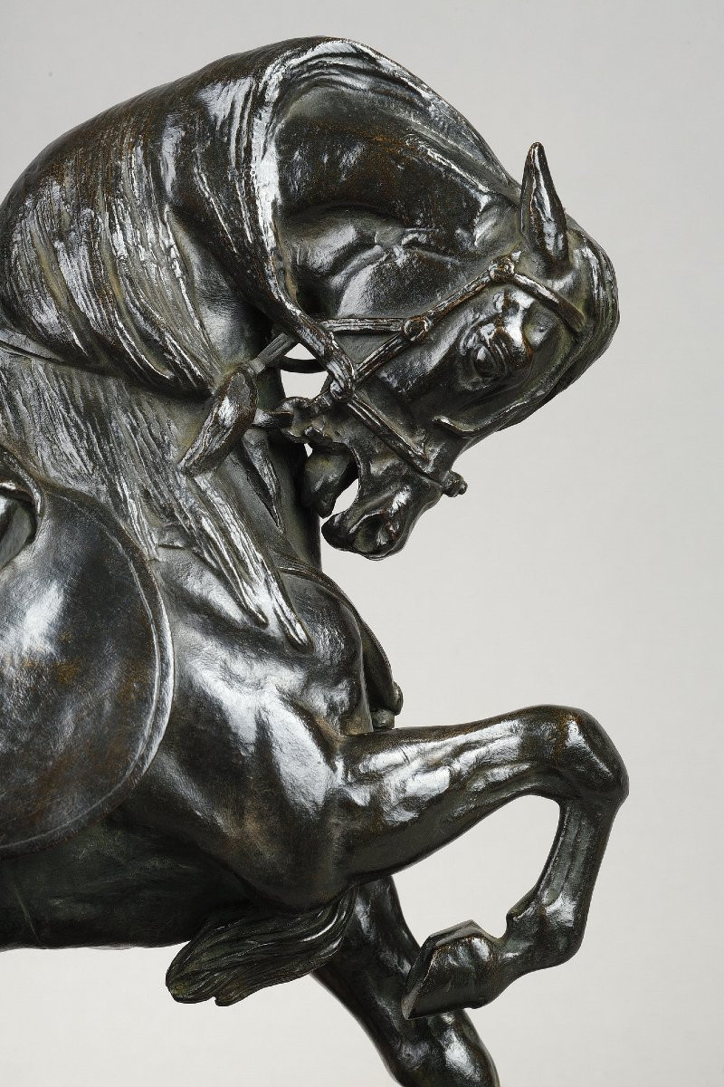 Tartar Warrior Stopping His Horse - Antoine-louis Barye (1796-1875)-photo-3