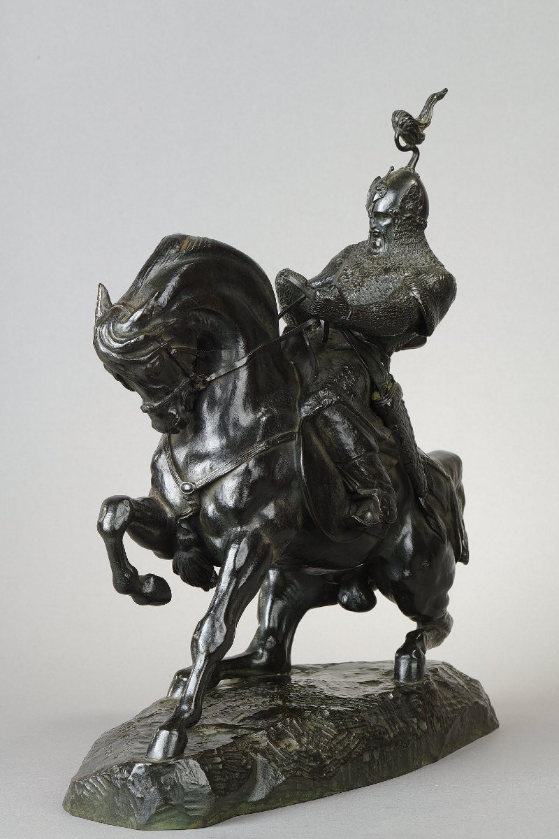 Tartar Warrior Stopping His Horse - Antoine-louis Barye (1796-1875)-photo-4