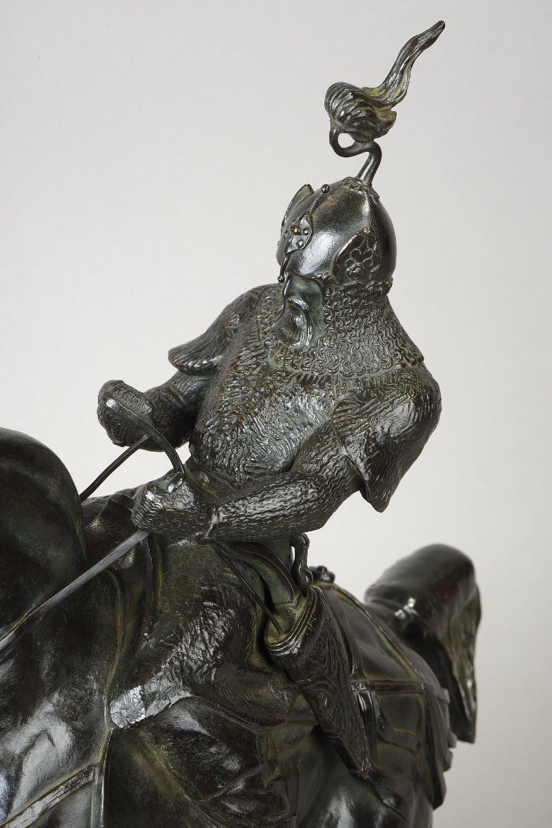 Tartar Warrior Stopping His Horse - Antoine-louis Barye (1796-1875)-photo-5