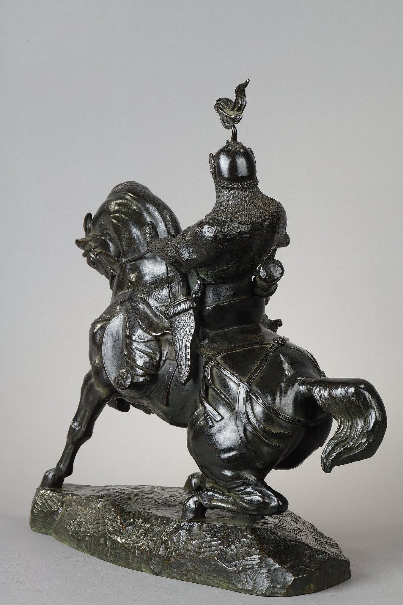 Tartar Warrior Stopping His Horse - Antoine-louis Barye (1796-1875)-photo-8