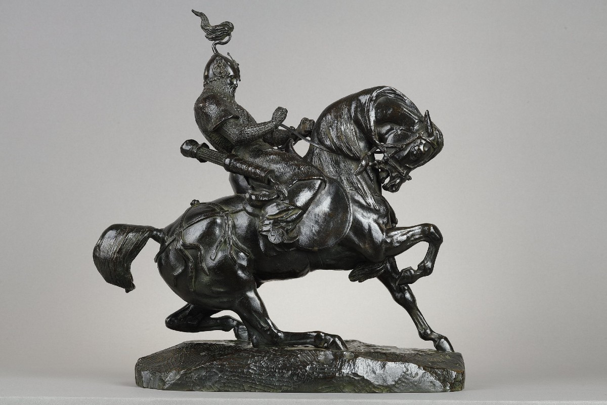 Tartar Warrior Stopping His Horse - Antoine-louis Barye (1796-1875)