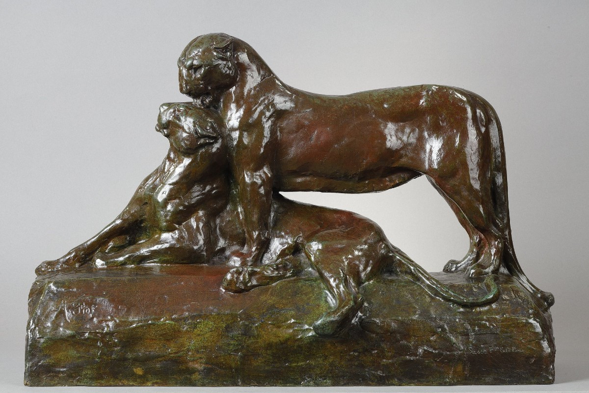Two Panthers - Maximilien Fiot (1886-1953)