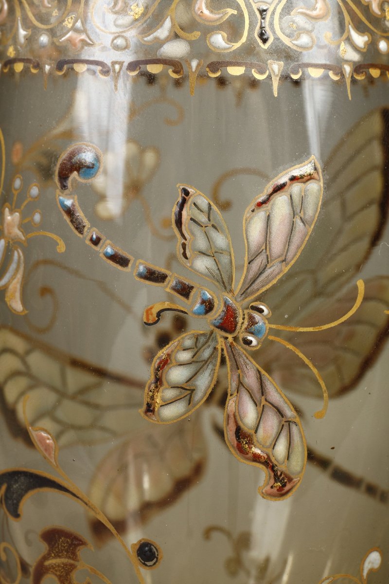 Cristallerie – Vase aux libellules - Emile GALLE (1846-1904)-photo-2