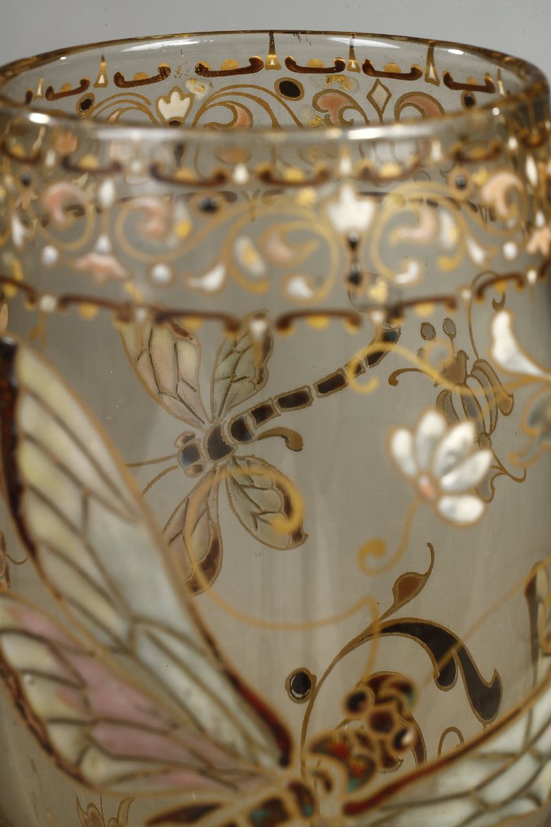 Cristallerie – Vase aux libellules - Emile GALLE (1846-1904)-photo-3