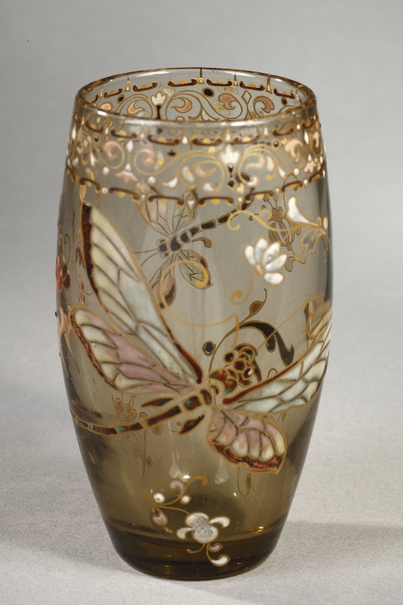 Cristallerie – Vase aux libellules - Emile GALLE (1846-1904)-photo-4