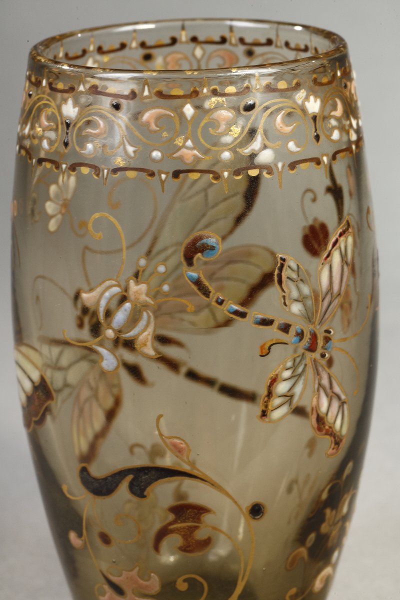 Cristallerie – Vase aux libellules - Emile GALLE (1846-1904)-photo-7