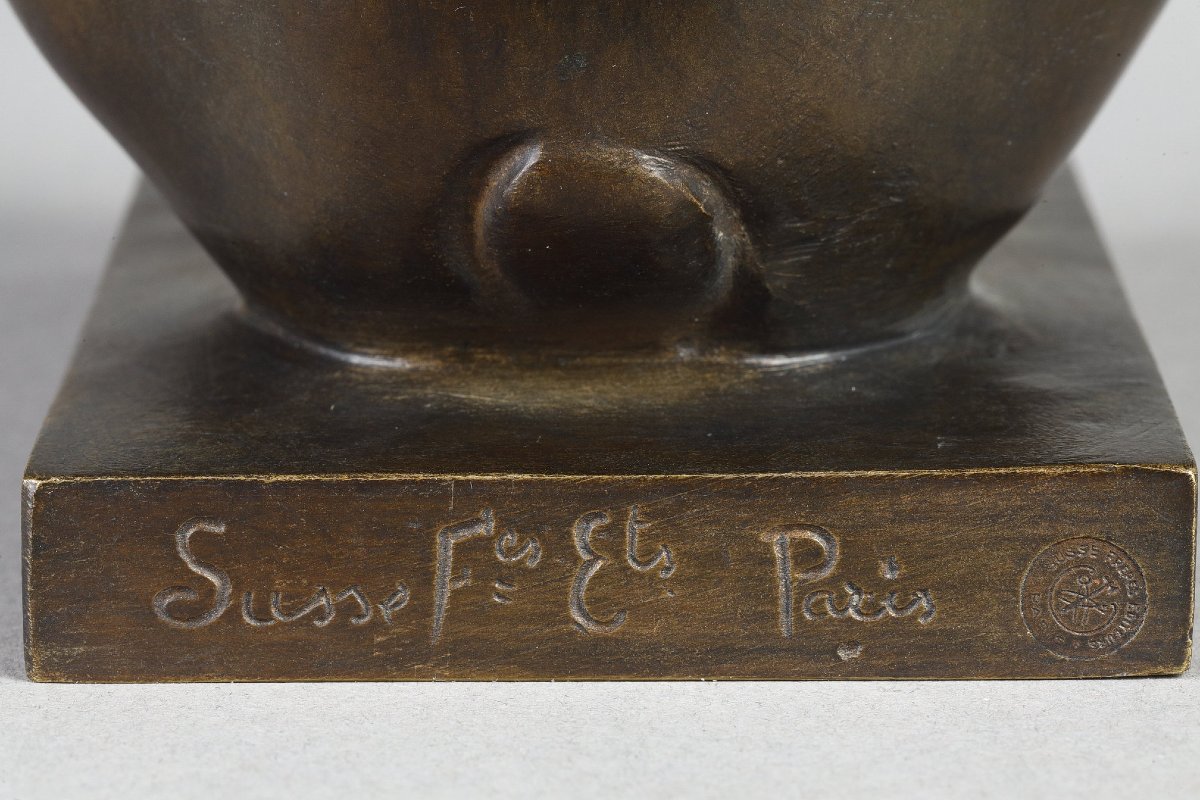Lapin en boule sur socle - Edouard-Marcel SANDOZ (1881-1971)-photo-1