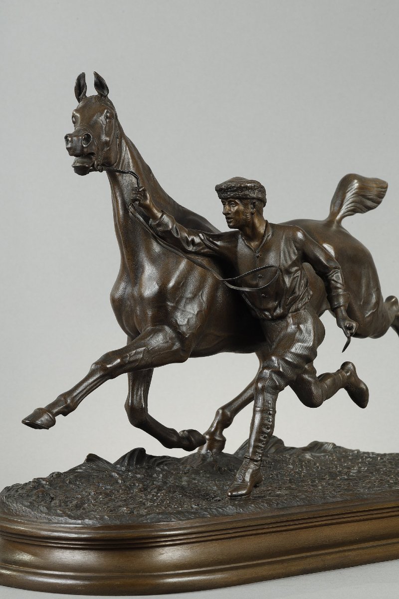Horse Training With Its Stable Lad - Comte Du Passage (1838–1909)-photo-4