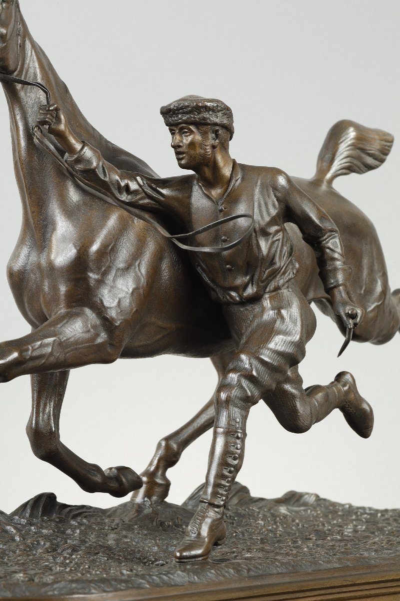 Horse Training With Its Stable Lad - Comte Du Passage (1838–1909)-photo-4