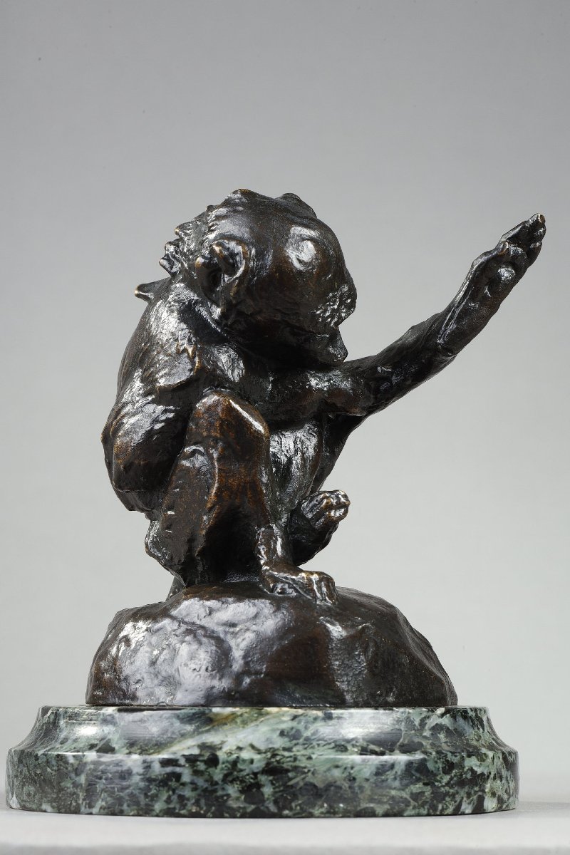 Singe s'épouillant - Henri-Alfred JACQUEMART (1824-1896)-photo-5