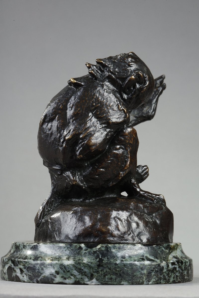 Singe s'épouillant - Henri-Alfred JACQUEMART (1824-1896)-photo-7