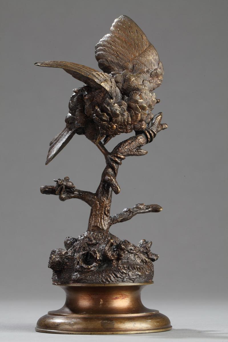 Oiseau Sur Une Branche - Ferdinand Pautrot (1832-1874)