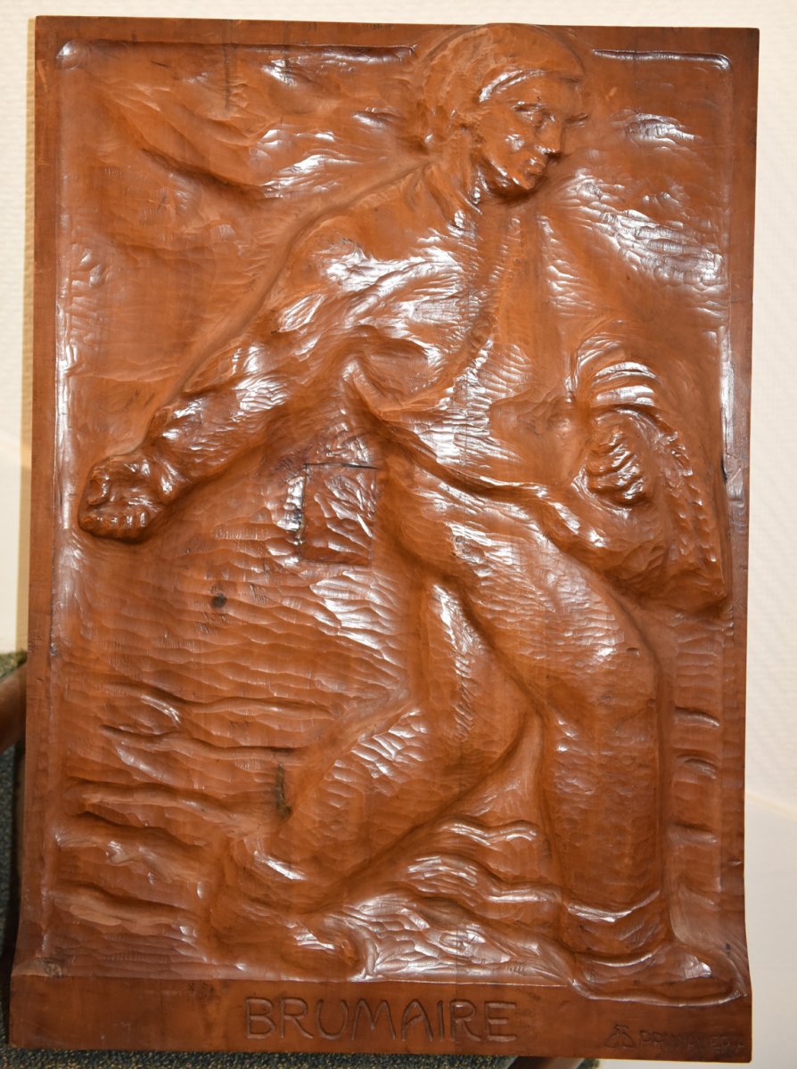 Suite Of 4 Carved Panels - Edouard Chassaing (1895-1974)-photo-2
