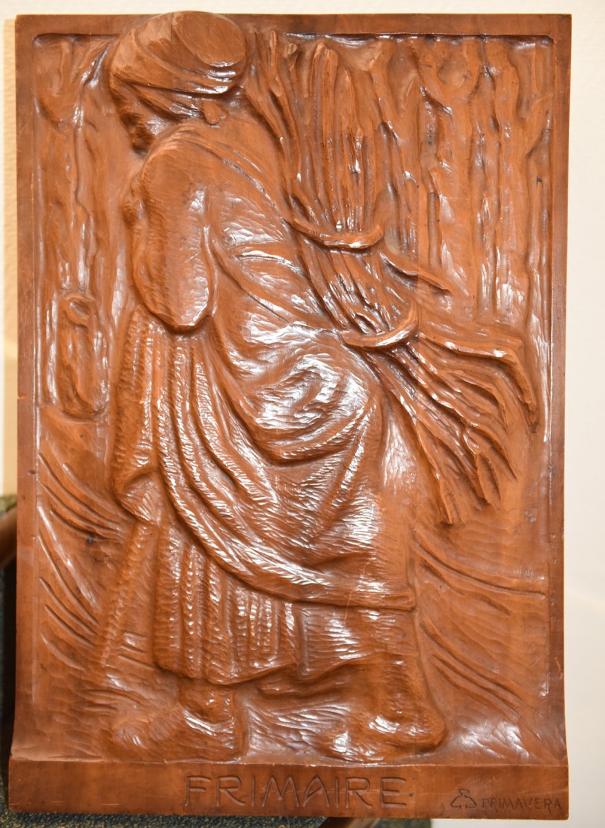 Suite Of 4 Carved Panels - Edouard Chassaing (1895-1974)-photo-3