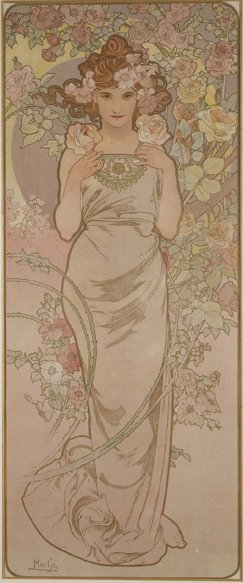 The Rose And The Lily - Alphonse Mucha (1860-1939)-photo-2