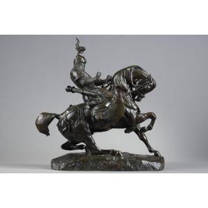 Tartar Warrior Stopping His Horse - Antoine-louis Barye (1796-1875)