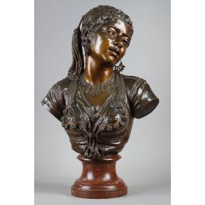 Bust Of An Oriental Woman - Emile Guillemin (1841-1907)