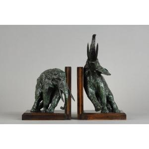 Pair Of Elephant Bookends - Ary Bitter (1883-1973)