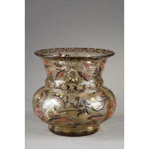 Flowery Cristallerie Vase - Emile Galle (1846-1904)