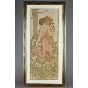 Œillet - Alphonse MUCHA (1860-1939)