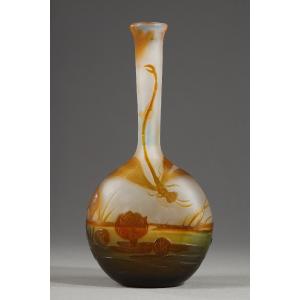 Bud Vase With A Damselfly - Galle Establishments