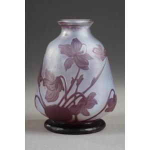 Petit vase aux Violettes - DAUM