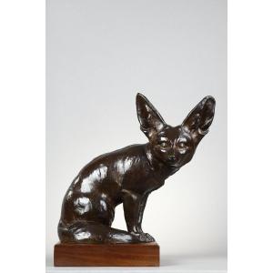 Fennec Sitting With Head Turned - Edouard-marcel Sandoz (1881-1971)