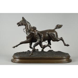 Horse Training With Its Stable Lad - Comte Du Passage (1838–1909)