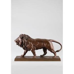 Walking Lion - Antoine-louis Barye (1796-1875)