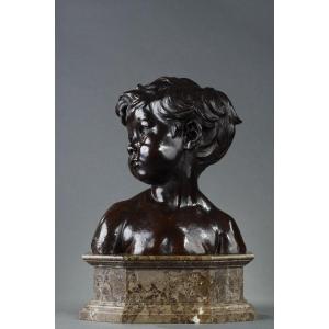 Buste d'Enfant - Aimé-jules Dalou (1838-1902)