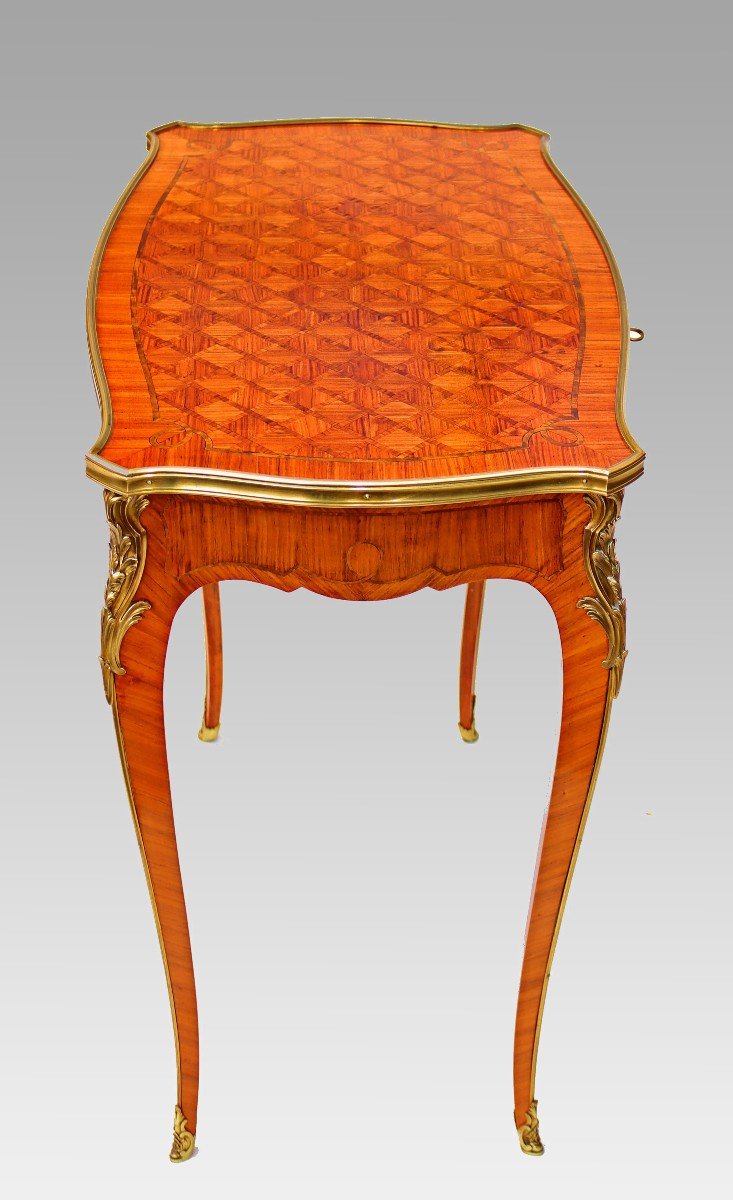 Maison Krieger Louis XV Marquetry Table-photo-5