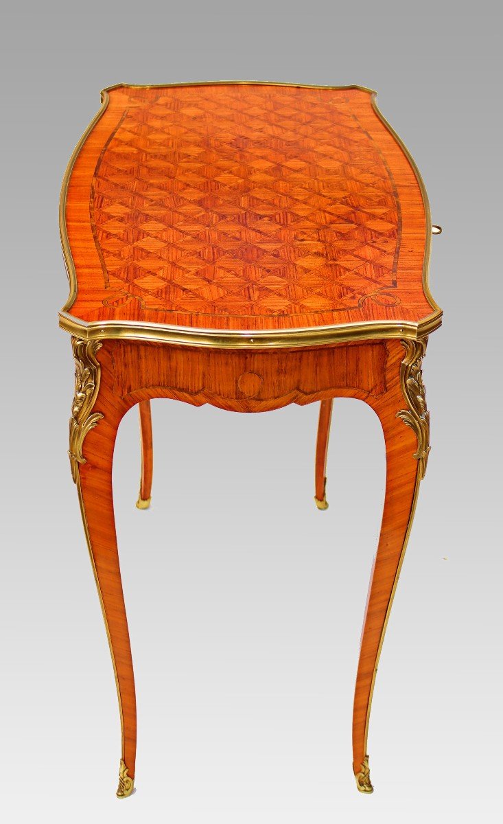 Maison Krieger Louis XV Marquetry Table-photo-5