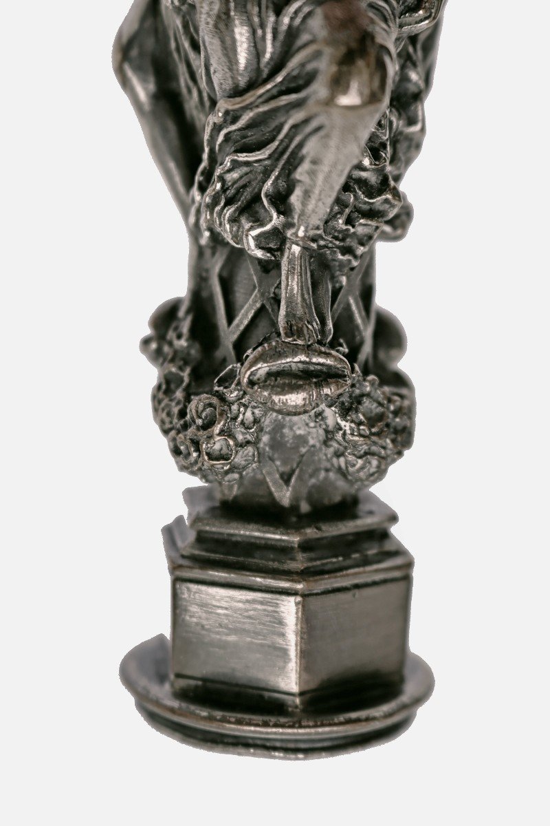 Auguste De Chatillon Seal Bronze Stamp "the Three Graces"-photo-6