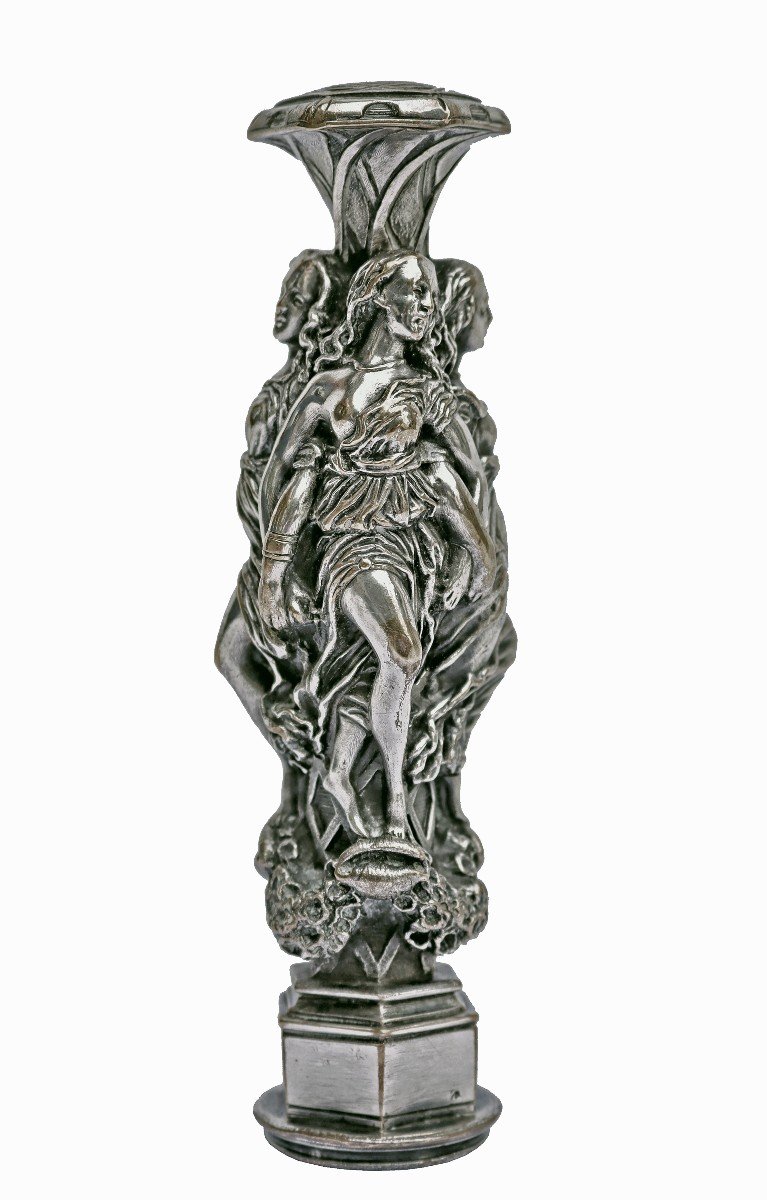 Auguste De Chatillon Sceau Cachet bronze "Les trois graces"