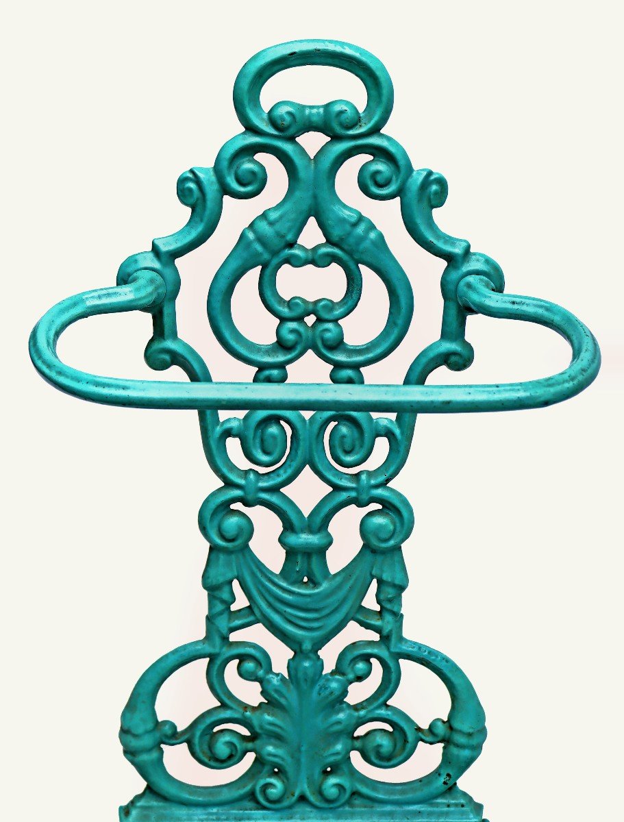 Umbrella Stand 1900 In Enameled Cast Iron-photo-1