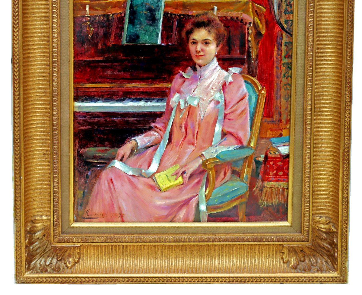 Adrien TANOUX (1865-1923) Portrait Impressionniste -photo-4