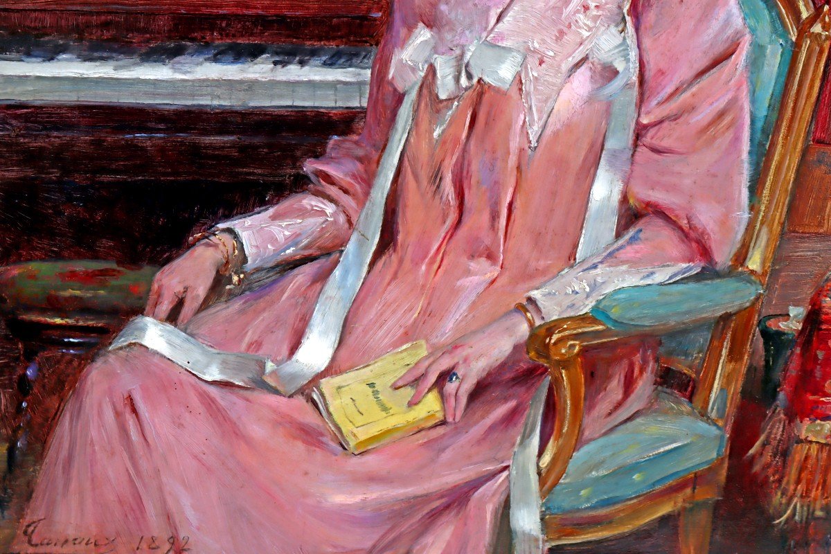Adrien TANOUX (1865-1923) Portrait Impressionniste -photo-6