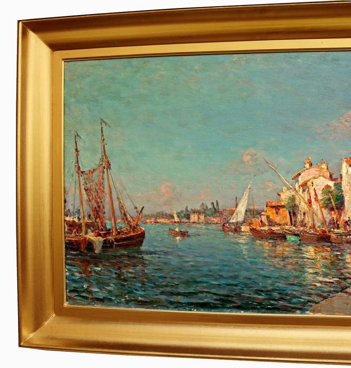 Henry Malfroy (1895-1944) Large Impressionist View Of The Port Of Martigues-photo-4