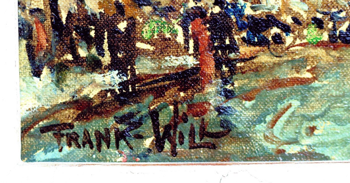 Frank-will (1900-1950) Paris Oil On Canvas-photo-3