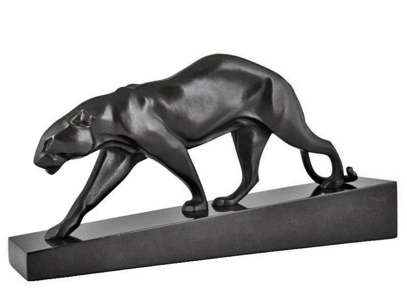 M. PROST (1894-1967) Grand Bronze Animalier Art Déco 1930