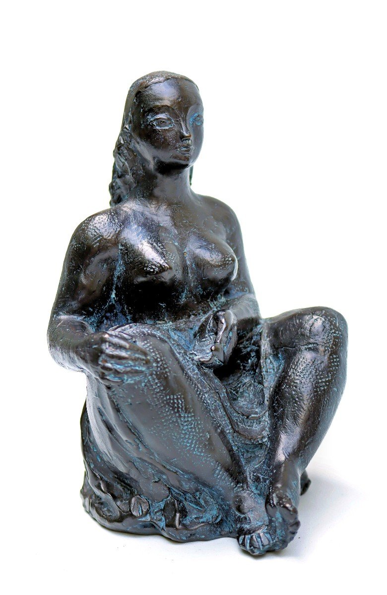 Antoniucci Volti (1915-1989) Bronze "dana" 1/8-photo-3