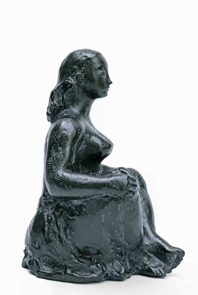 Antoniucci Volti (1915-1989) Bronze "dana" 1/8-photo-1