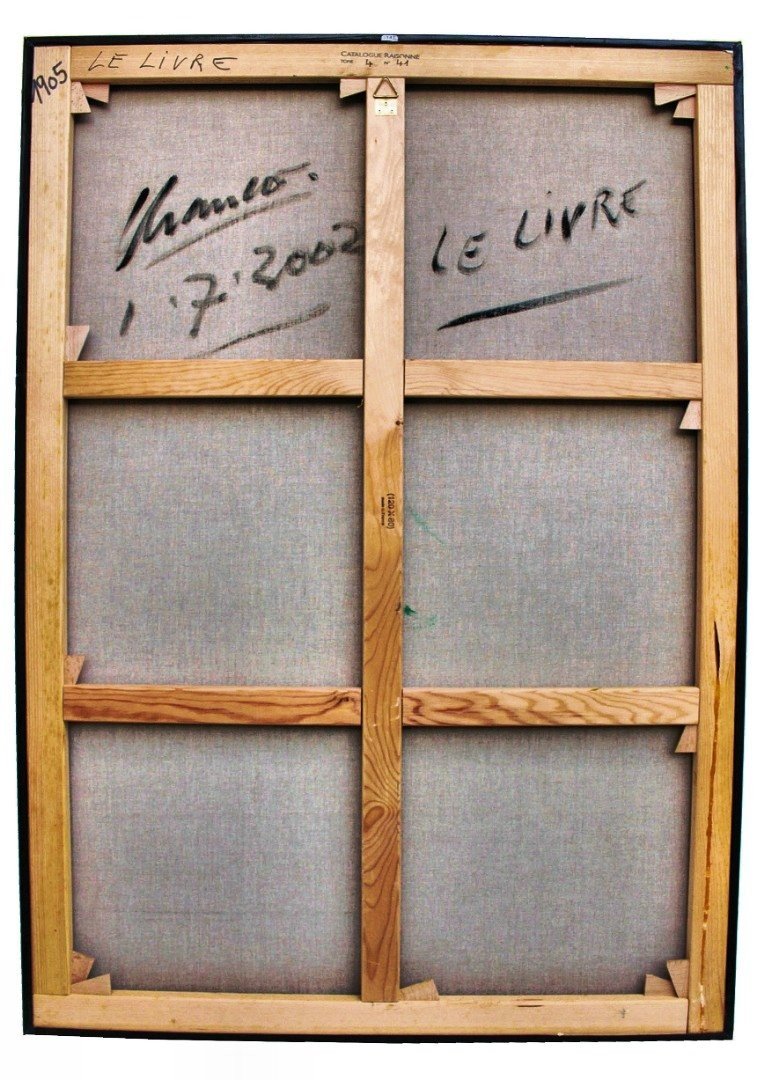 Roland CHANCO (1914-2017) "Le Livre" Importante Huile sur Toile-photo-4