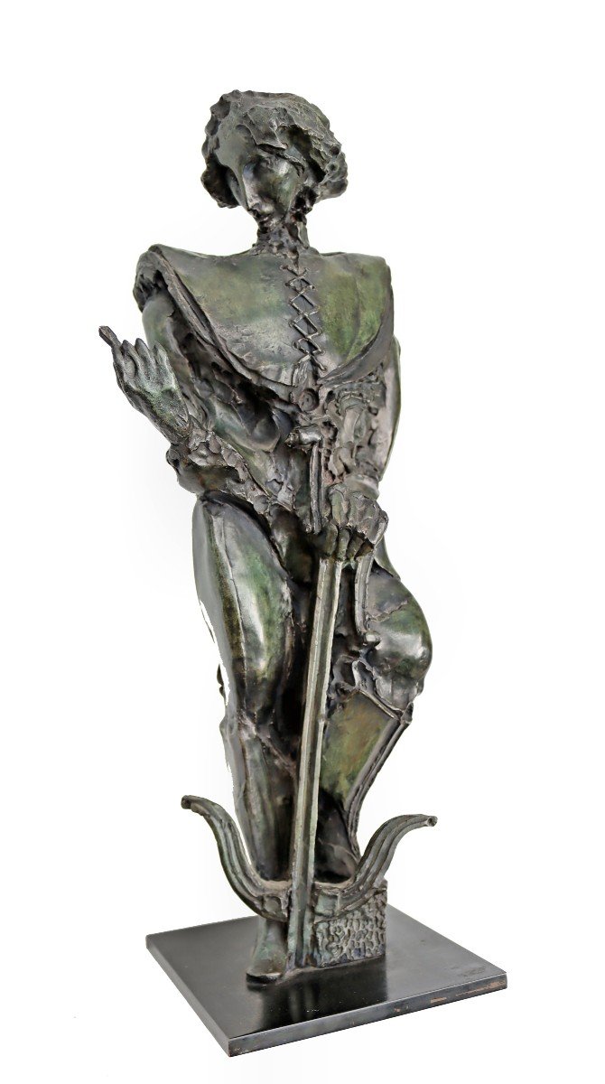 Bernard Vié (born 1947) Bronze "the Crossbowman" N°5/8-photo-3