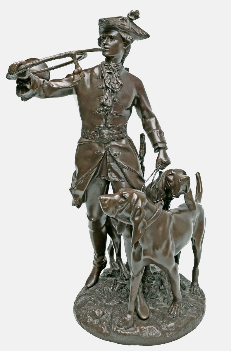 Adrien Gaudez (1845-1902) Bronze Hunting Scene