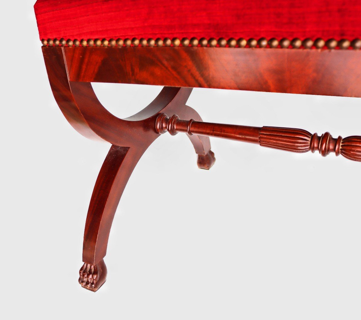 Curule Empire Bench 19th Century-photo-4